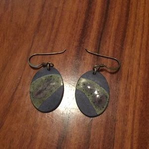 Irish blue ceramic earrings